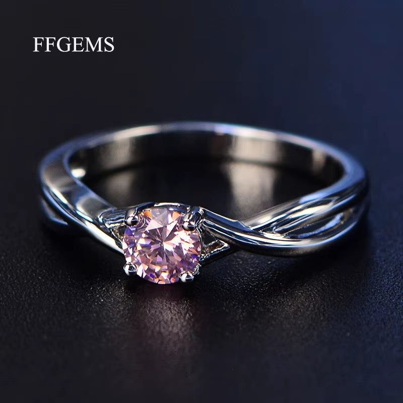 Gemstone Moissanite Amethyst Silver Ring Blue Sapphire Ring Silver 925 Jewelry Aquamarine Rings for Women Engagement Rings