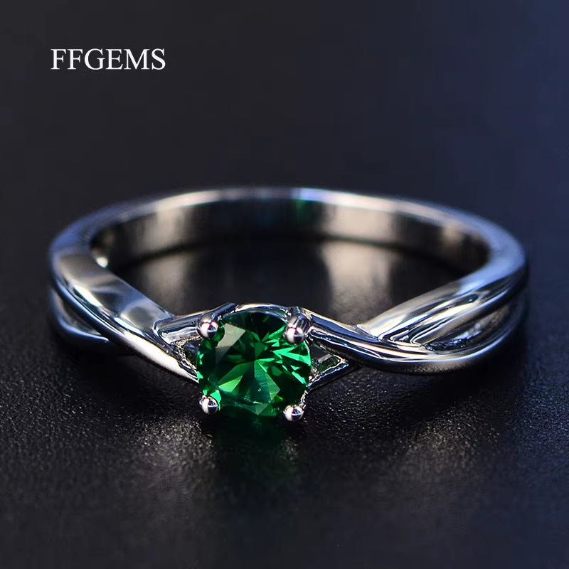 Gemstone Moissanite Amethyst Silver Ring Blue Sapphire Ring Silver 925 Jewelry Aquamarine Rings for Women Engagement Rings